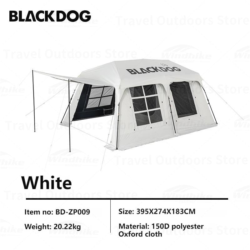 BLACKDOG by Naturehike Outdoor Black White Automatic Tunnel Type Tent 1 Room 1 Room 5 to 8 Persons Camping Luxury Windproof UPF50+ Glamping Tent