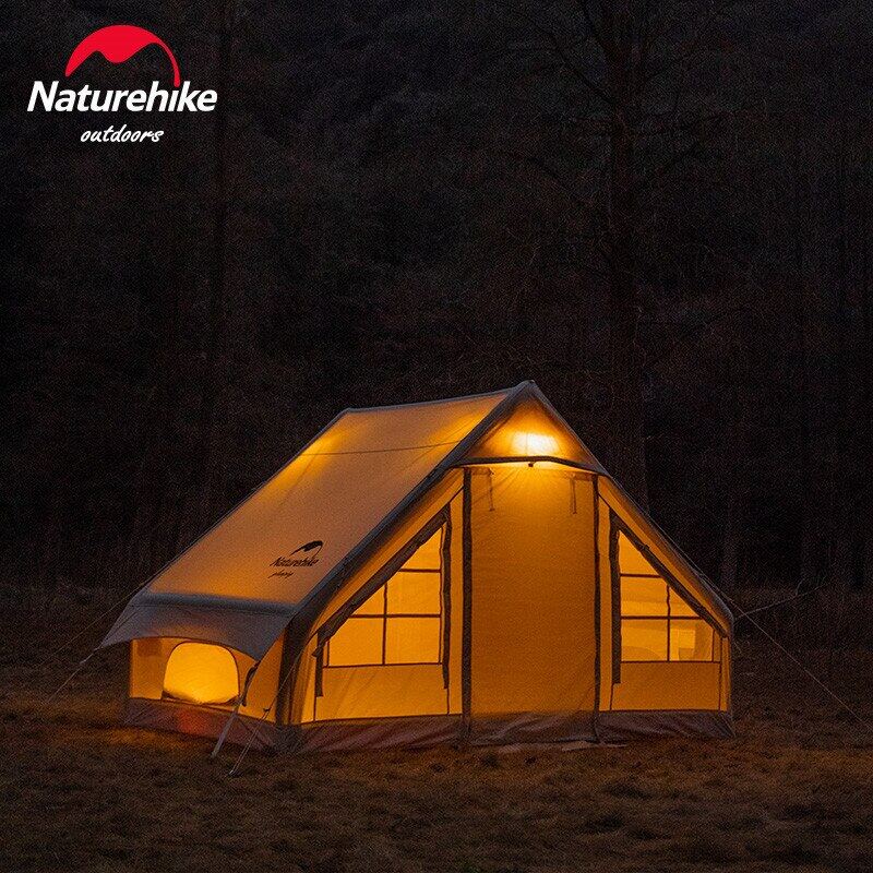 Naturehike EXTEND AIR Series 6.3 Air Inflatable Blended Cotton Camping Glamping Tent for 4 Persons Air PVC Pole Waterproof Outdoor Shelter 6.3SQM Space