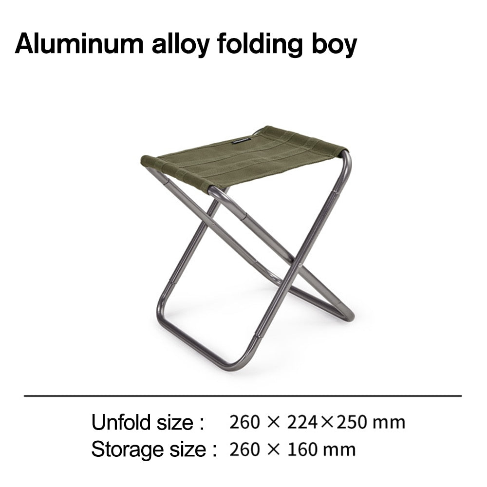 Naturehike Mini Stool Chair Outdoor Portable Lightweight Small Outdoor Chair Aluminum Alloy Folding 75KG Max Load Fishing Chair Hiking Picnic Beach Travel Heavy Duty Original Nature Hike