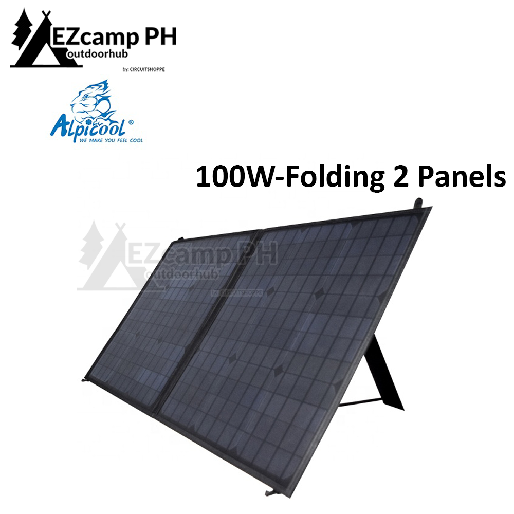 ALPICOOL Outdoor Folding Solar Panel for ECX TWW TW Series Portable Refrigerator 100w and 200w Plug and Play Add-on Camping Fridge Freezer Power Supply