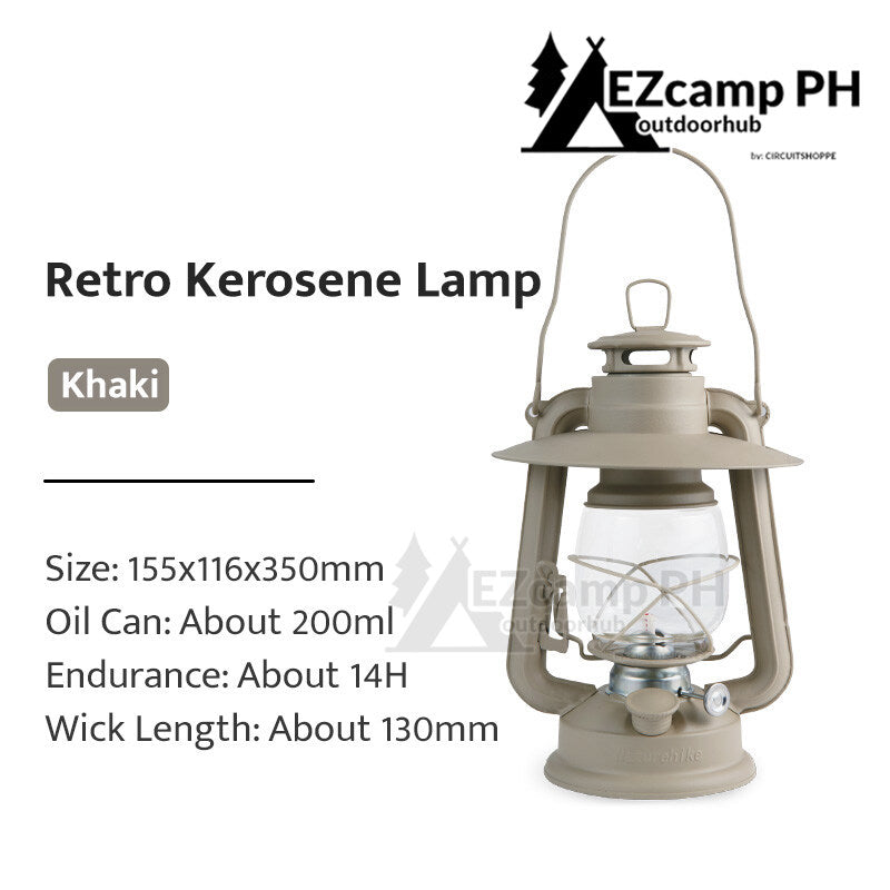 Naturehike Outdoor Retro Kerosene Gas Oil Lamp Portable Hanging Camping Atmosphere Lantern Light Ultralight Waterproof Hiking Picnic Vintage