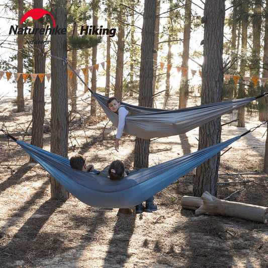 Naturehike LONE BOAT Series 1 and 2 Person Portable Outdoor Camping Hammock 340T Ultralight Single Double 200kg Max Picnic Tree Swing Hanging Bed