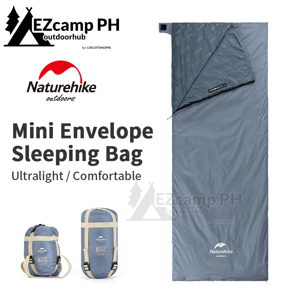 Naturehike LW180 Sleeping Bag Camping Hiking Comfortable Envelope Type Bed Portable Ultralight Foldable Outdoor Pad Breathable  Soft Cotton LW 180