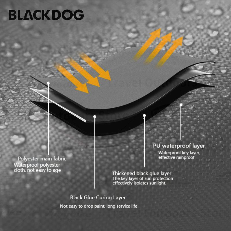 BLACKDOG by Naturehike Outdoor Black White Automatic Tunnel Type Tent 1 Room 1 Room 5 to 8 Persons Camping Luxury Windproof UPF50+ Glamping Tent