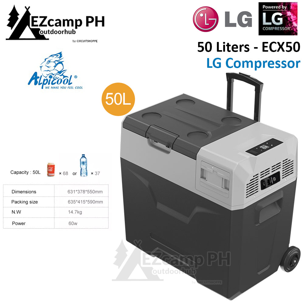 ALPICOOL ECX Series Portable Refrigerator Battery Solar LG Compressor Cooling Car Home Trolley Camping Ref Fridge Freezer Cooler Food Storage Box