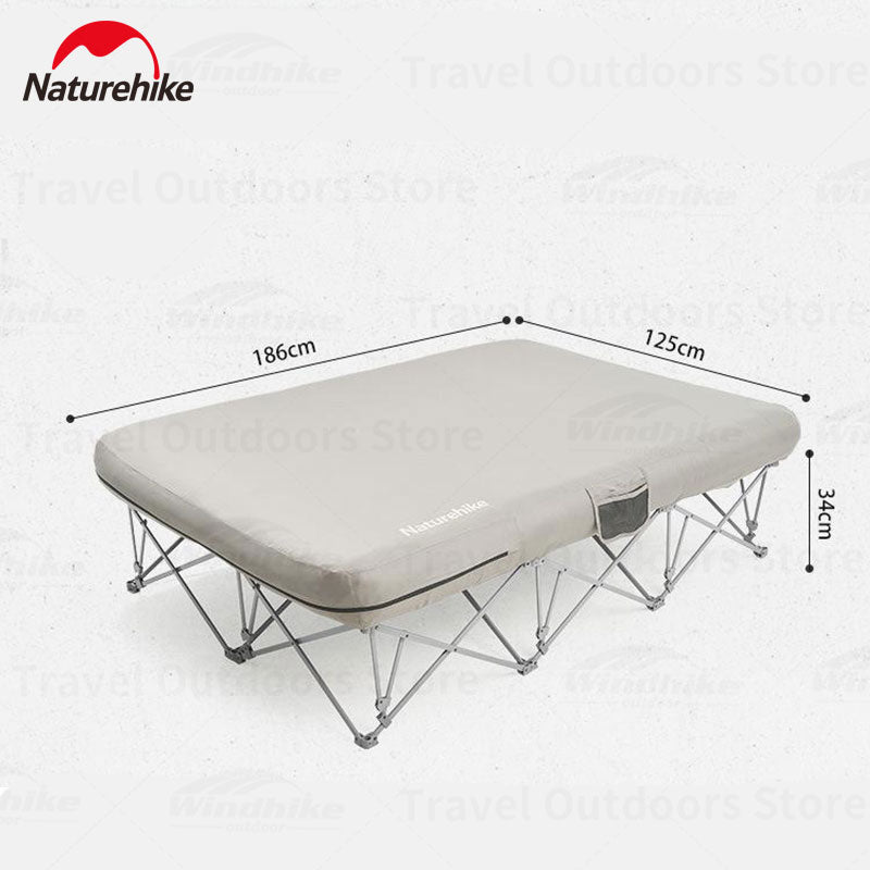 Folding air bed outlet frame