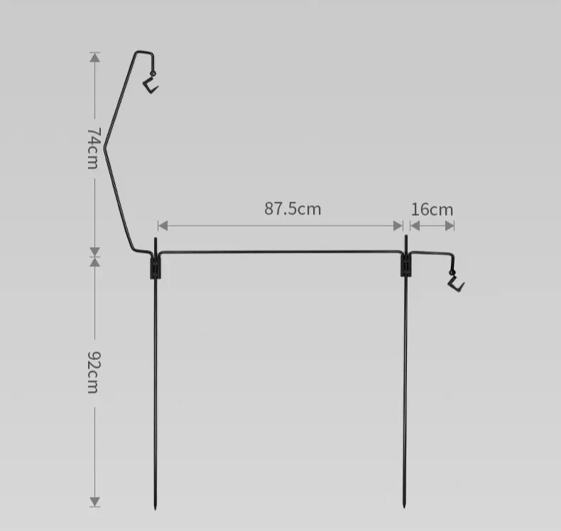 Naturehike Outdoor Lantern Iron Hanging Rack Lamp Light Post Pole