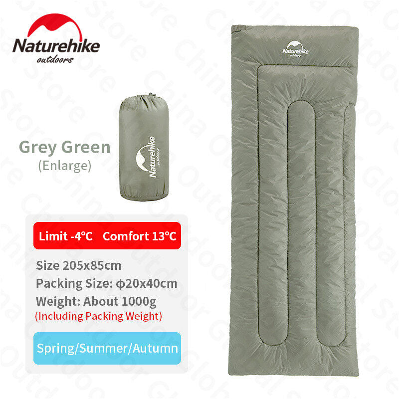 Naturehike H150 Outdoor Envelope Cotton Sleeping Bag Ultralight Portable Water Repellent Breathable Camping Sleeping Bag Nature Hike