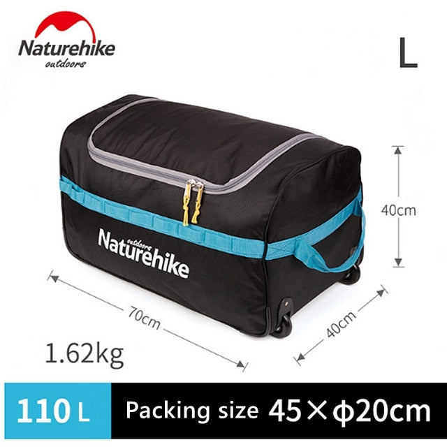 Naturehike 85L and 110L Storage Duffle Bag Extra Large for Camping Travel Foldable Duffle Luggage Bag Wheeled Rolling Wheels Duffel Bags