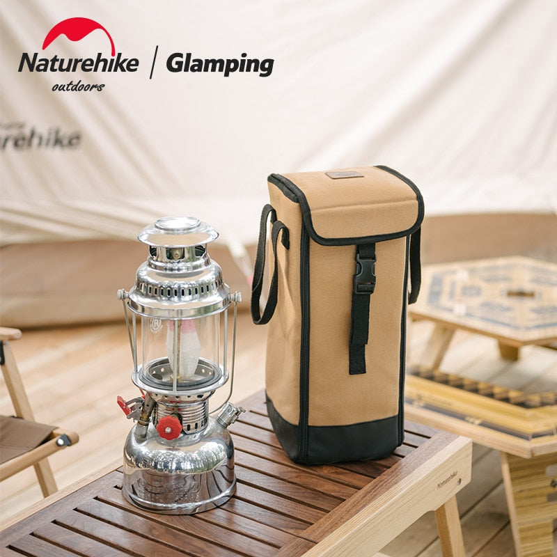 Naturehike Camping Light Storage Bag 7.5L | 12.5L Sundries Canvas Bag Bottom Waterproof Outdoor Kerosene Lamp Gas Lantern Handbag Case Cover