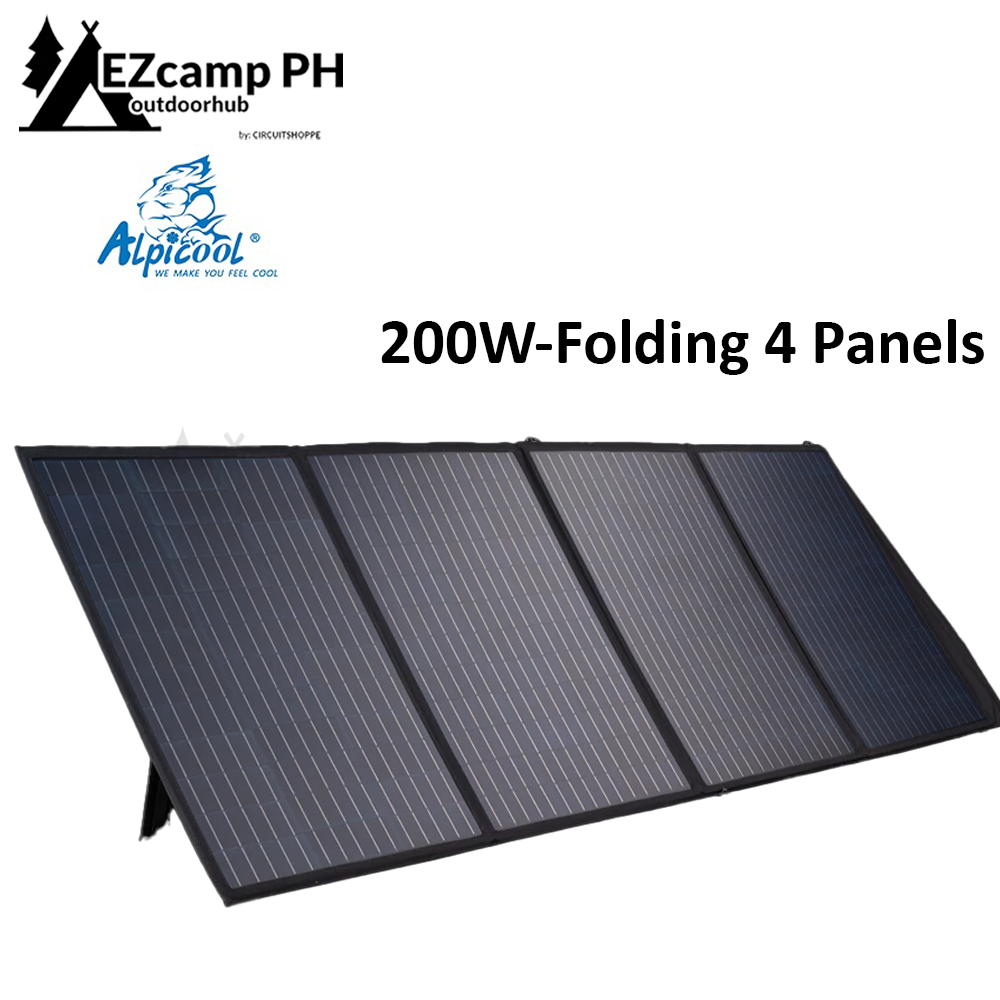 ALPICOOL Outdoor Folding Solar Panel for ECX TWW TW Series Portable Refrigerator 100w and 200w Plug and Play Add-on Camping Fridge Freezer Power Supply