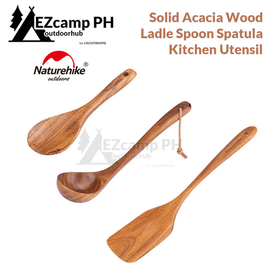 Naturehike Pure Acacia Wood Ladle Rice Soup Spoon Wooden Kitchenware Outdoor Camping Cooking Spatula Cookware Utensil Tool