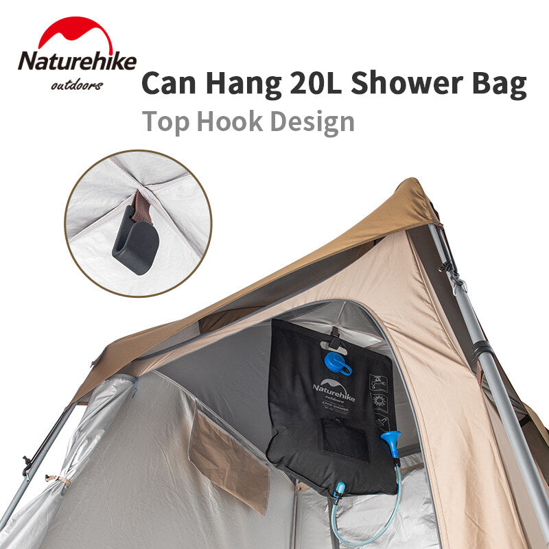 Naturehike Outdoor Shower Changing Tent 210T Sunscreen Camping Hiking Tent Portable Changing Room Tent Nature Hike Toilet Comfort Room