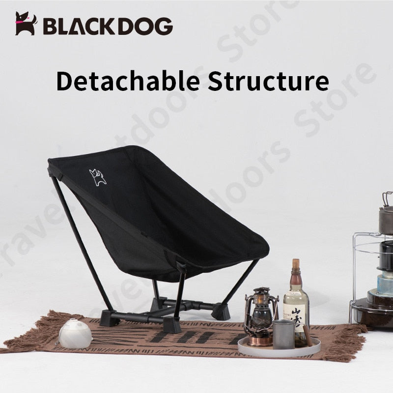 BLACKDOG by Naturehike Folding Portable Moon Chair Outdoor Camping Foldable Adjustable Height Camp Chair 120KG Max Load Heavy Duty Lightweight 2.1KG