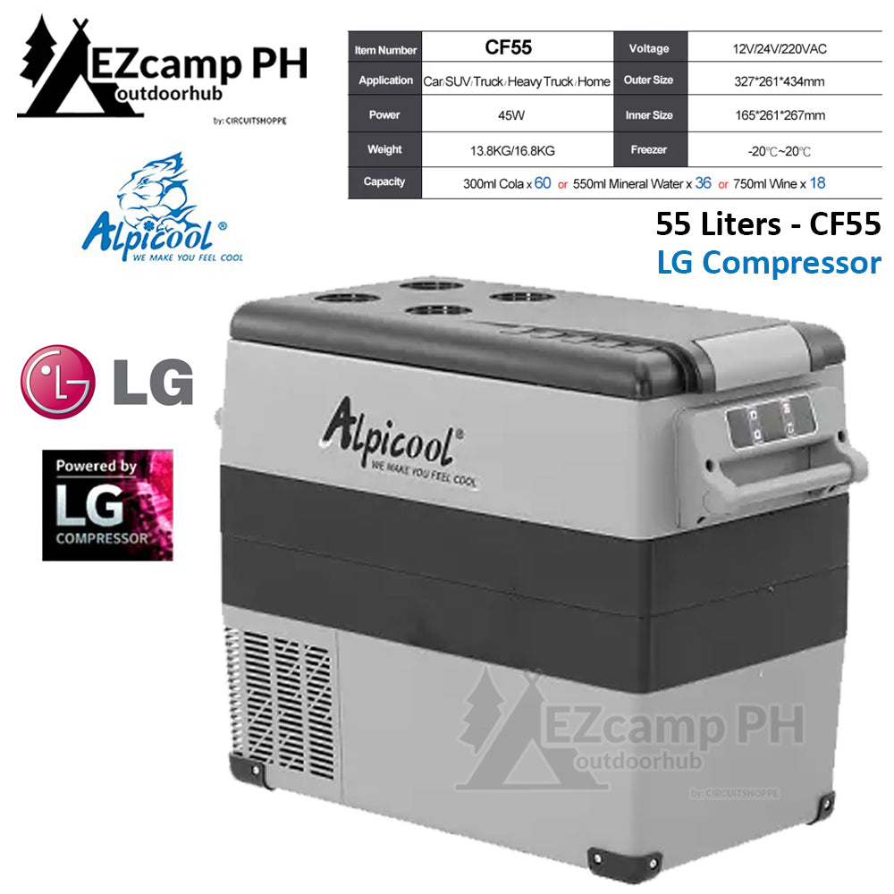 New Alpicool 35l/45l/55l Car Refrigerator Freezer Cooler Auto