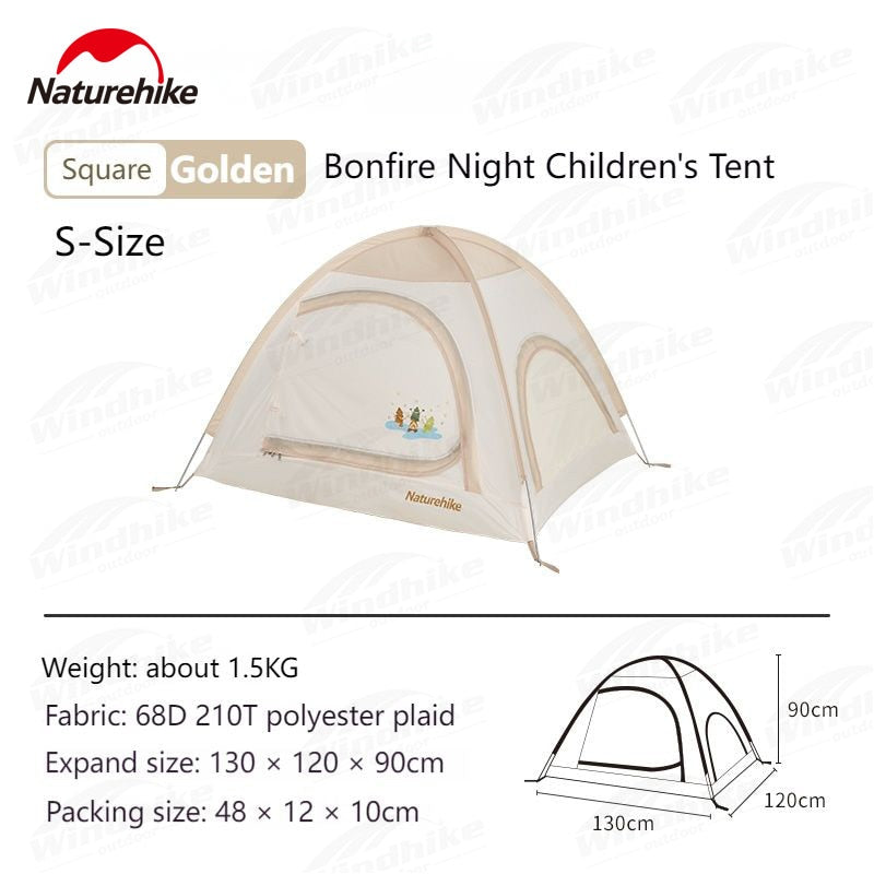 Naturehike KIDS Series Children Mini Camping Tent 210T Single Breathable Girls Boys Park Dome Waterproof Tent 1.5kg Ultralight Little House For Kids