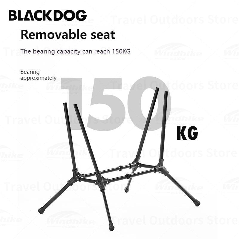 BLACKDOG by Naturehike Portable Folding Black Rocking Swing Chair with Pillow Adjustable 150kg Max Load Camping Picnic Chair 7075 Aluminum Recliner