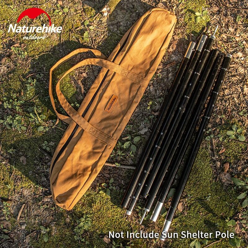 Naturehike Tent Awning Tarp Canopy Awning Pole Heavy Duty 16A Canvas Cotton Storage Bag Outdoor Camping Portable Poles Storage