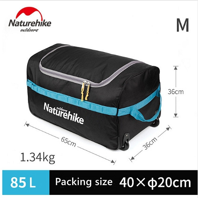 Naturehike 85L and 110L Storage Duffle Bag Extra Large for Camping Travel Foldable Duffle Luggage Bag Wheeled Rolling Wheels Duffel Bags