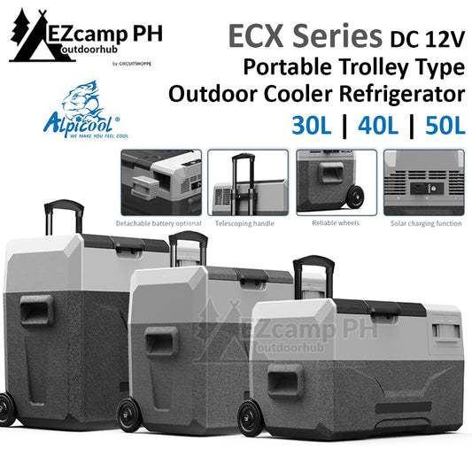 ALPICOOL ECX Series Portable Refrigerator Battery Solar LG Compressor Cooling Car Home Trolley Camping Ref Fridge Freezer Cooler Food Storage Box