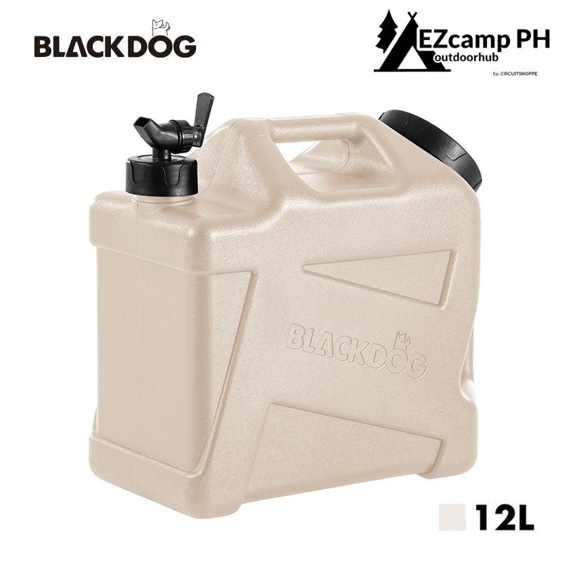 BLACKDOG by Naturehike 12L PP PE Food Grade Plastic Drinking Water Container Storage Bucket with Faucet Outdoor Camping Heavy Duty Black White