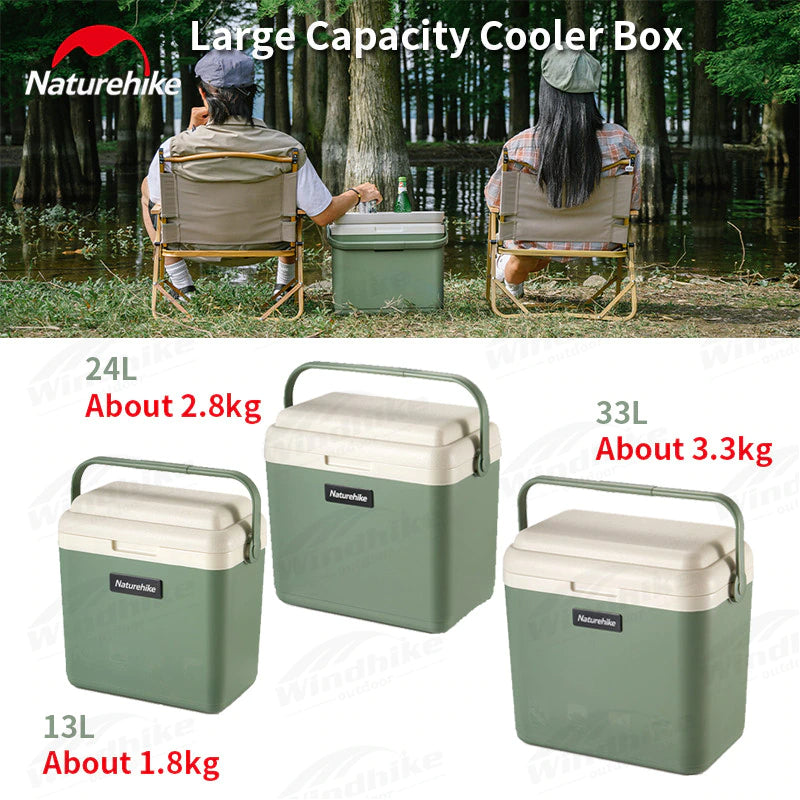 Naturehike Cooler Box 13L | 24L | 33L PP EPS Insulation Outdoor Camping Picnic Travel Ice Food Drink Storage Chest Cold up to 24H Nature Hike Chiller