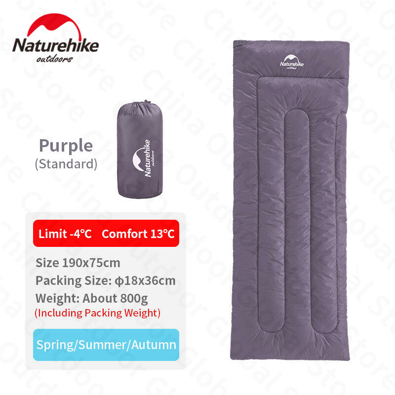 Naturehike H150 Outdoor Envelope Cotton Sleeping Bag Ultralight Portable Water Repellent Breathable Camping Sleeping Bag Nature Hike