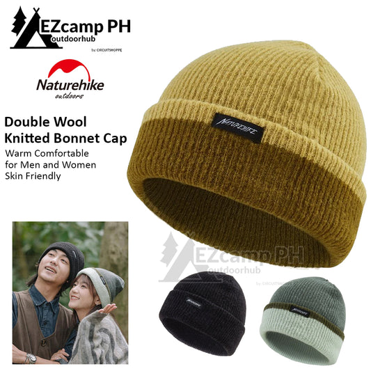 Naturehike Winter Warm Double Layer Premium Wool Hat for Men Women Outdoor Sports Unisex Bonnet Knitted Hat Trendy Color Blocking Knit Hat Cap Bonet