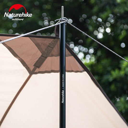 Naturehike 2pcs Set 200cm Aluminum Alloy Ultralight Canopy Tarp Black Pole Outdoor Camping Accessories Tent Awning Rod 2M Portable Folding 4 Section