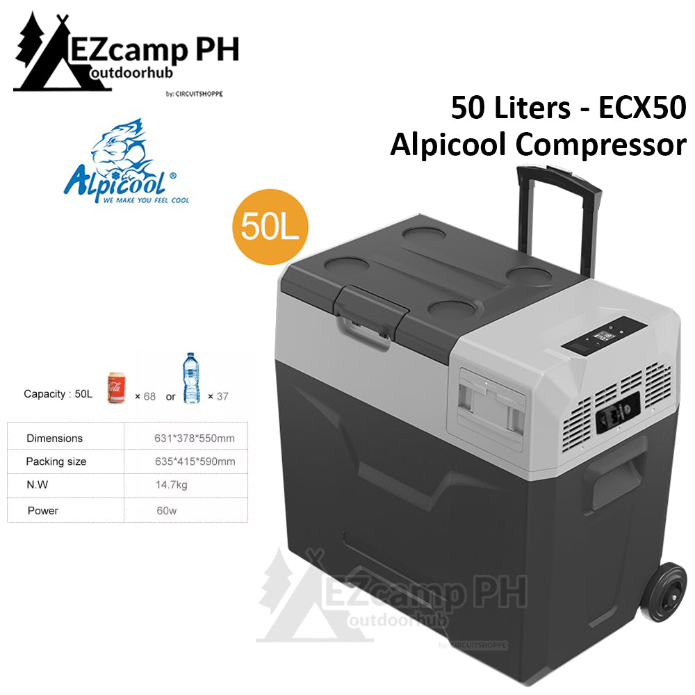 ALPICOOL ECX Series Portable Refrigerator Battery Solar LG Compressor Cooling Car Home Trolley Camping Ref Fridge Freezer Cooler Food Storage Box