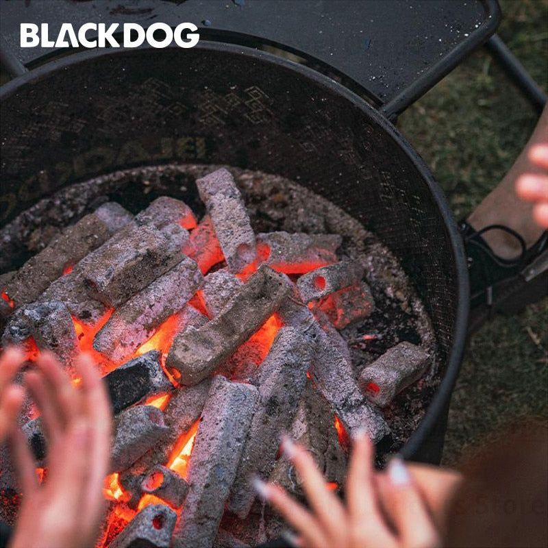 BLACKDOG by Naturehike 3-5 People 47cm Outdoor Black Barbecue Charcoal Firewood Grill Burner Picnic Camping Bonfire Rack BBQ Grilling Fire Wood Pit