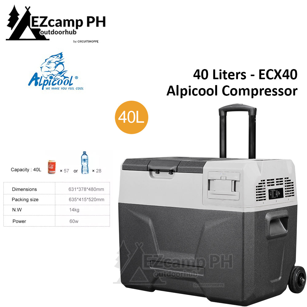 ALPICOOL ECX Series Portable Refrigerator Battery Solar LG Compressor Cooling Car Home Trolley Camping Ref Fridge Freezer Cooler Food Storage Box