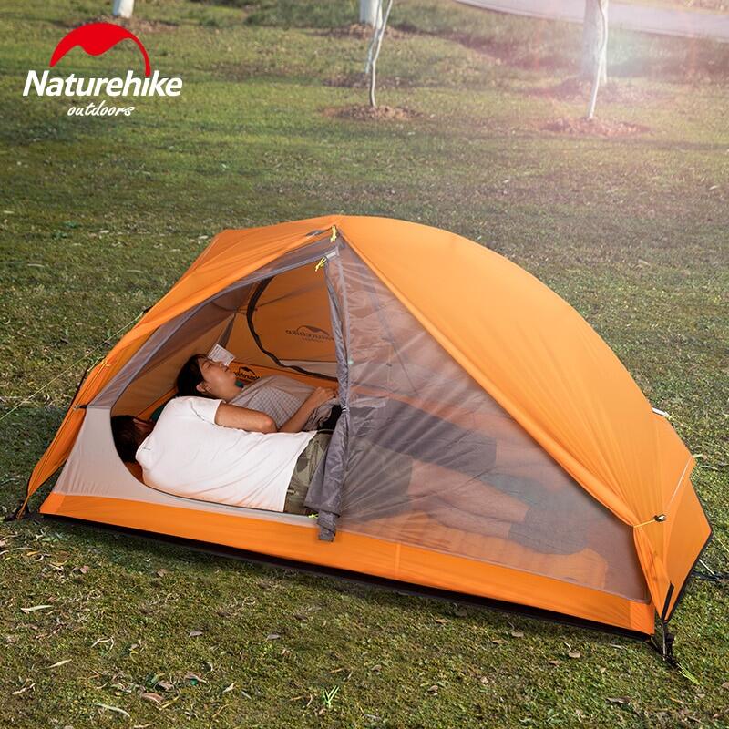 Naturehike SPIDER Series 1 and 2 Person Ultralight Cycling Camping Tent Outdoor Waterproof  210T 20D Material 3 Season Portable Hiking Backpacking