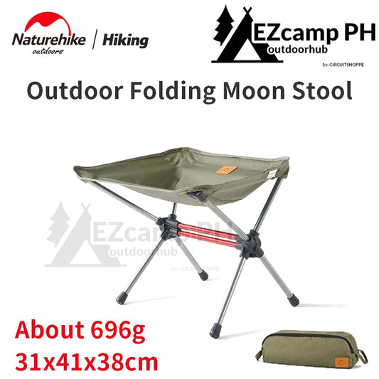 Naturehike Folding Portable Moon Stool Chair YL12 Ultralight Aluminum Alloy 600D Oxford Foldable Outdoor Camping Seat 700g with Storage Bag