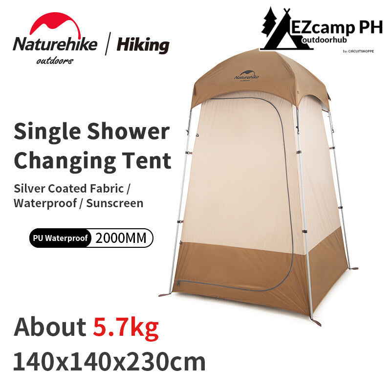 Naturehike Outdoor Shower Changing Tent 210T Sunscreen Camping Hiking Tent Portable Changing Room Tent Nature Hike Toilet Comfort Room