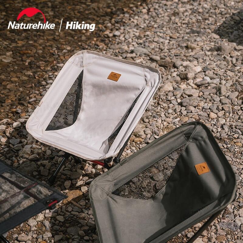 Naturehike YL08 Mini Portable Moon Chair Camping Folding Outdoor Stool Seat Only 700g Foldable 120kg Max Canvas Aluminum Ultralight Hiking Backpacking