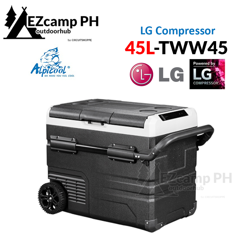 ALPICOOL TWW Series Car Camping DC 12V Dual Zone Outdoor Trolley Compressor Refrigerator Fridge Freezer Ref 35 45 55 Liters TWW35 TWW45 TWW55