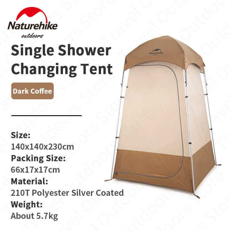 Naturehike Outdoor Shower Changing Tent 210T Sunscreen Camping Hiking Tent Portable Changing Room Tent Nature Hike Toilet Comfort Room