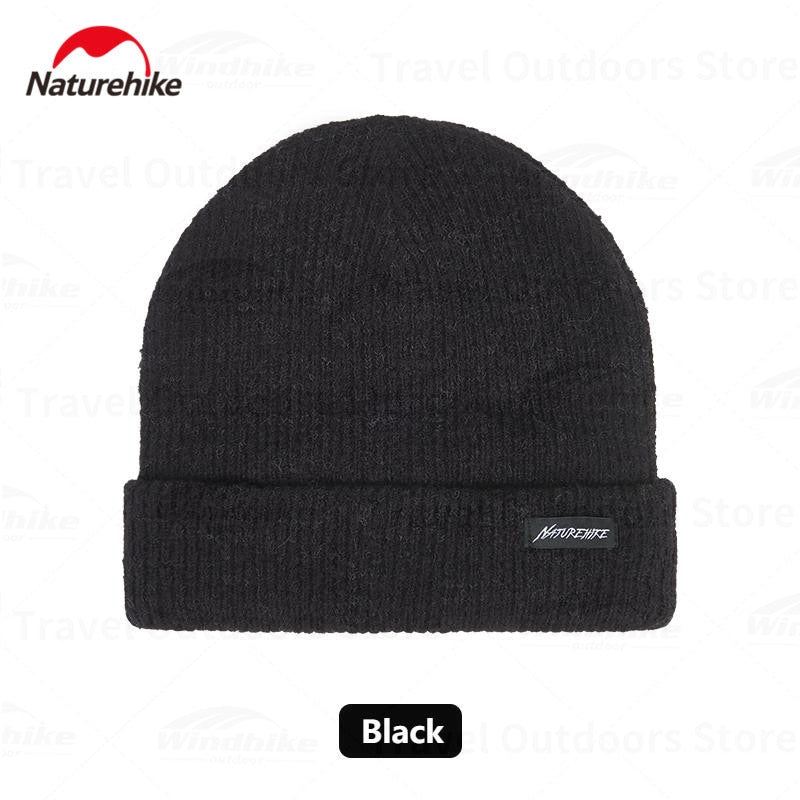 Naturehike Winter Warm Double Layer Premium Wool Hat for Men Women Outdoor Sports Unisex Bonnet Knitted Hat Trendy Color Blocking Knit Hat Cap Bonet