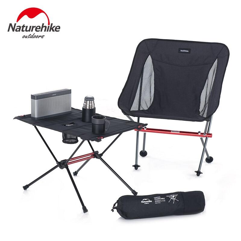 Naturehike FT07 Foldable Camping Table Outdoor Portable Ultralight Aluminum Mesh Screen Table 30kg Max Load Backpacking Table With 2 Water Cup Holder Bags Outdoor Hiking Camping Fishing Beach Travel Heavy Duty Original Nature Hike