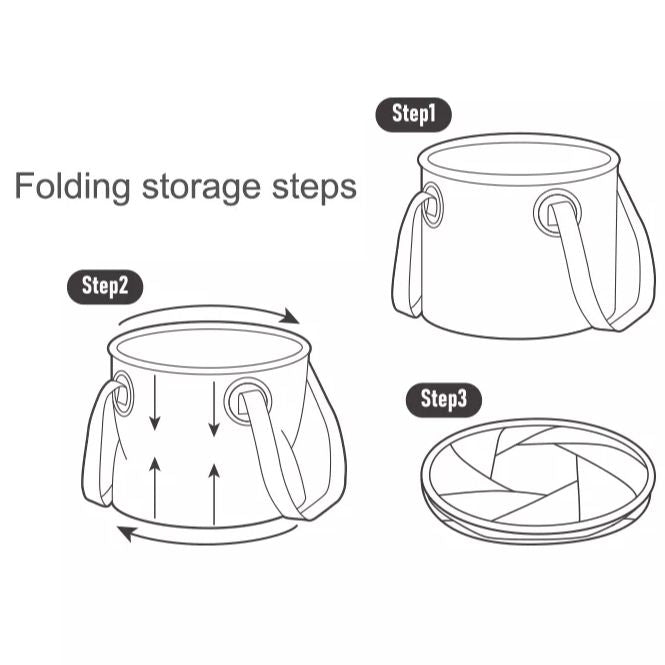 Naturehike Outdoor Portable Round Water Bucket Small Large 10L 20L Foldable Waterproof PVC Basket Camping Storage Folding Collapsible Basin Pail Bag