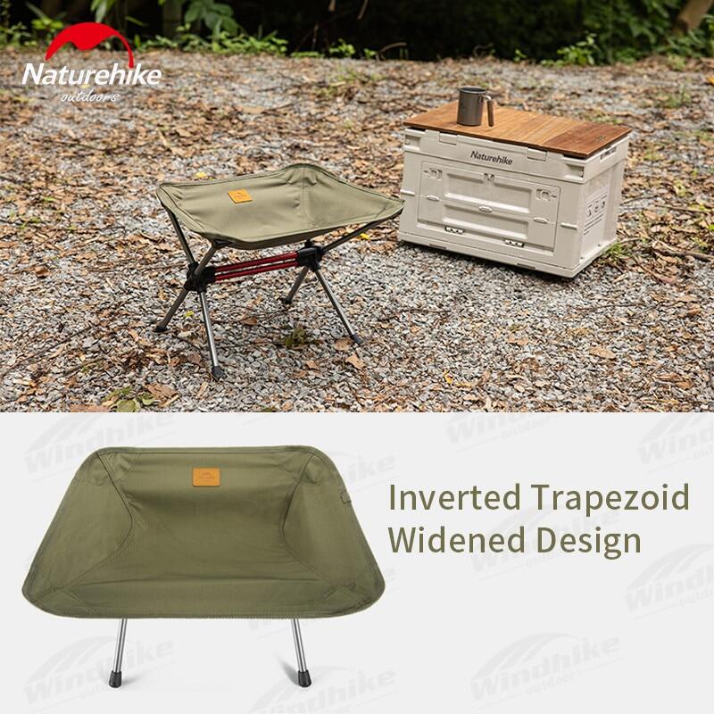 Naturehike Folding Portable Moon Stool Chair YL12 Ultralight Aluminum Alloy 600D Oxford Foldable Outdoor Camping Seat 700g with Storage Bag