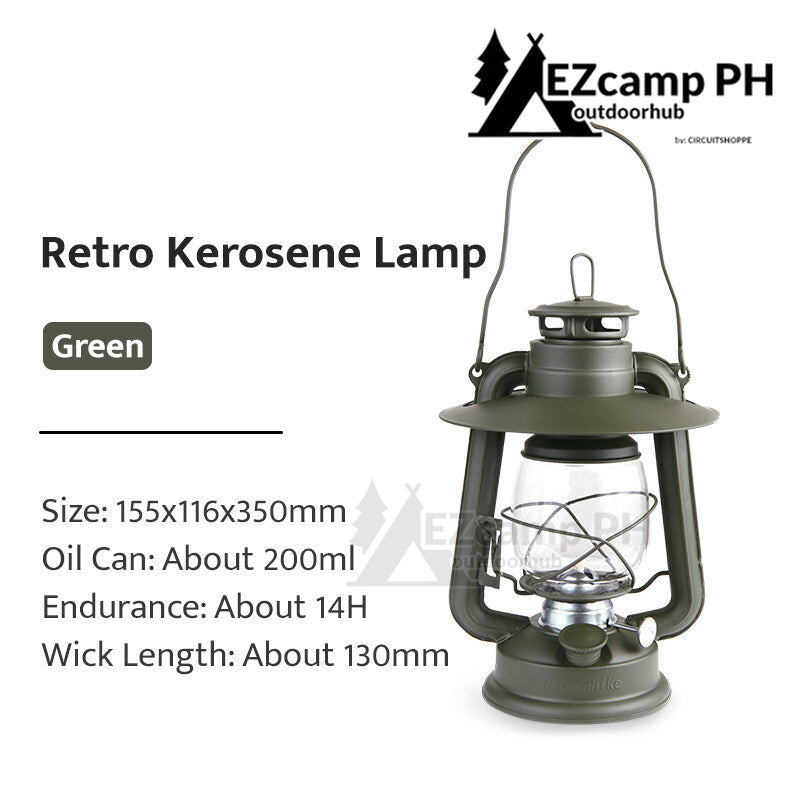 Naturehike Outdoor Retro Kerosene Gas Oil Lamp Portable Hanging Camping Atmosphere Lantern Light Ultralight Waterproof Hiking Picnic Vintage