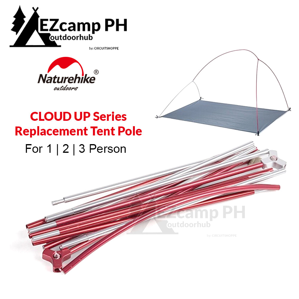 Naturehike CLOUD UP Series Replacement Tent Pole for 2022 Upgraded Version Cloud Up 1 2 3 Person Aluminum Rod Tube Nature Hike