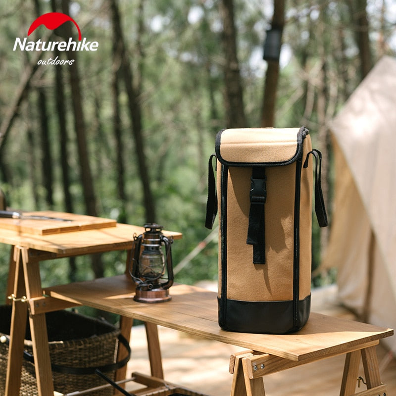 Naturehike Camping Light Storage Bag 7.5L | 12.5L Sundries Canvas Bag Bottom Waterproof Outdoor Kerosene Lamp Gas Lantern Handbag Case Cover